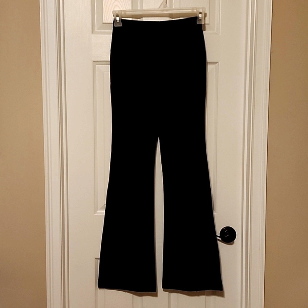 BCBGMAXAZRIA Jaryd Black Creased Pull On Boot Cut Pants, Size XS